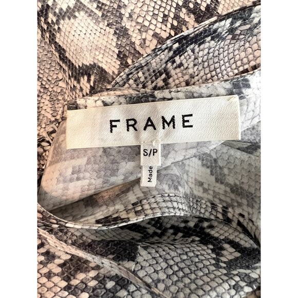 Frame snake print silk tank top S - Picture 3 of 6